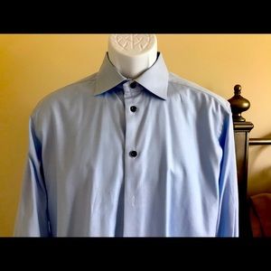 Eton Button-up Shirt - Blue Size 16 1/2 x 32